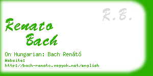 renato bach business card